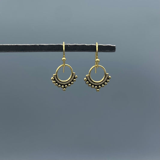 GF Boho Dot Open Ring Earrings