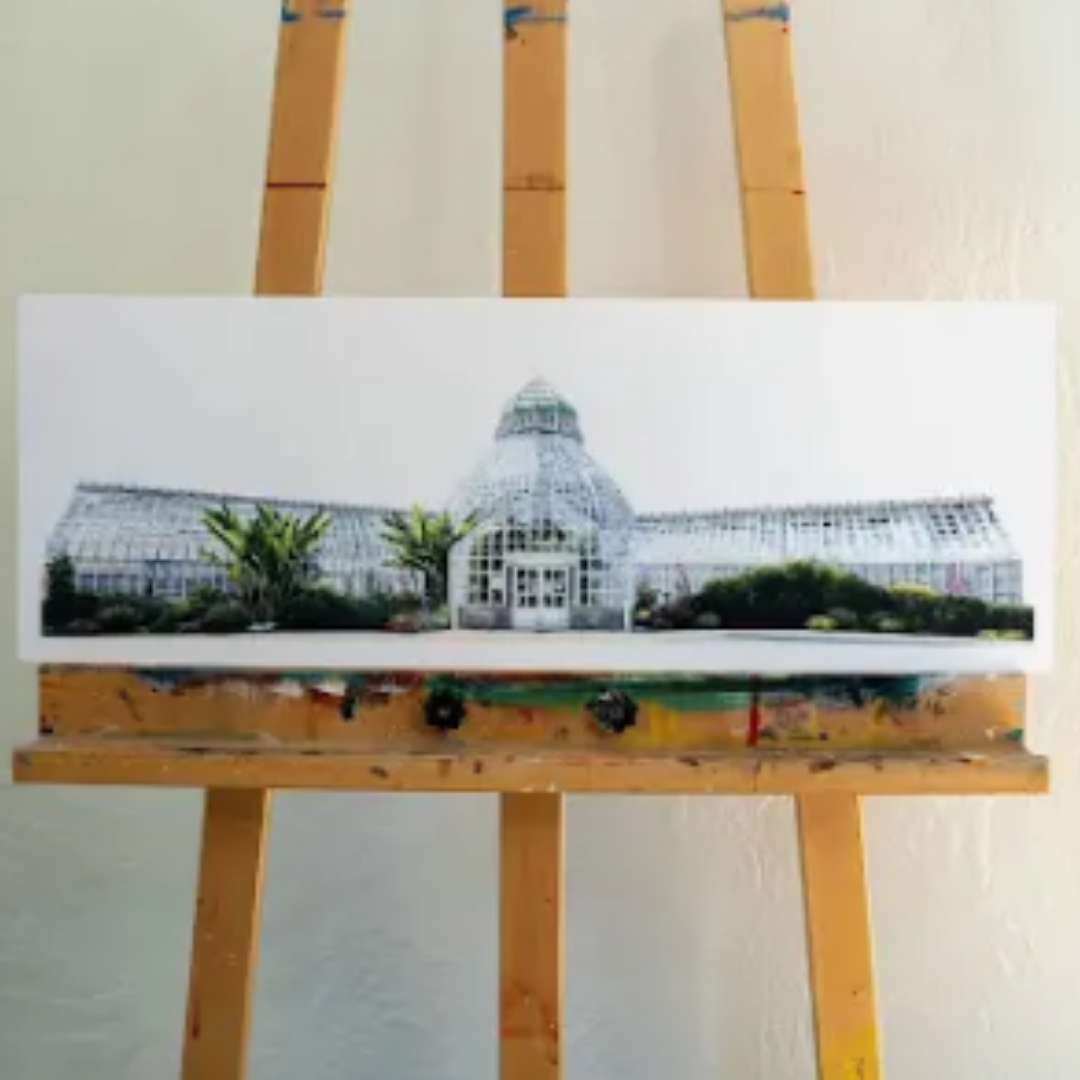 Large print on an easel 