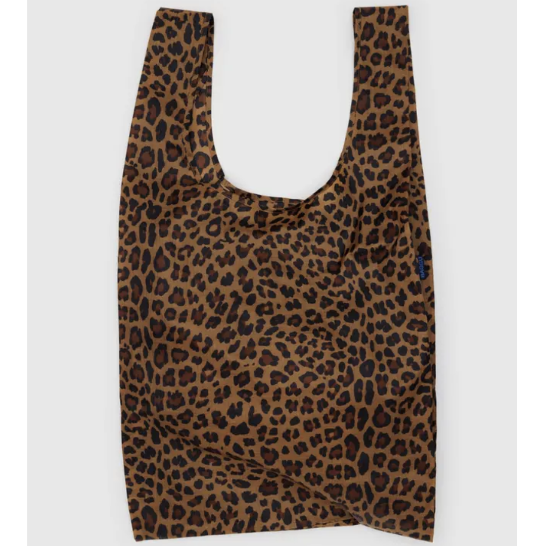 Big Baggu shopping bag in brown leopard print