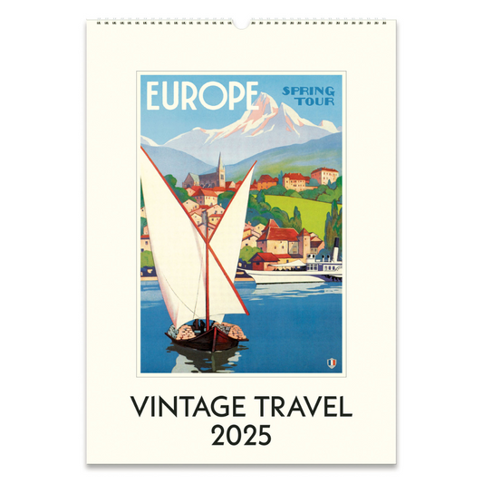 Cavallini & Co. 2025 Wall Calendar - Vintage Travel