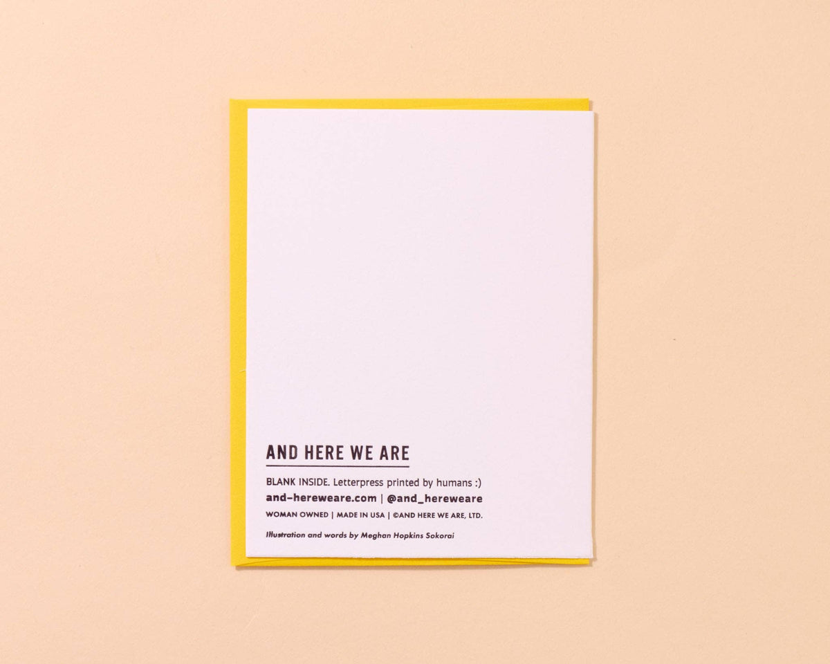 Letterpress New Baby Card—Growing Brood