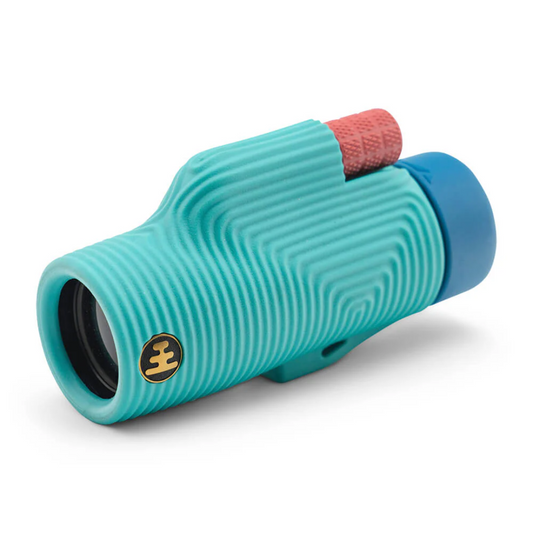 Nocs Provisions monocular in turquoise with blue and coral accents