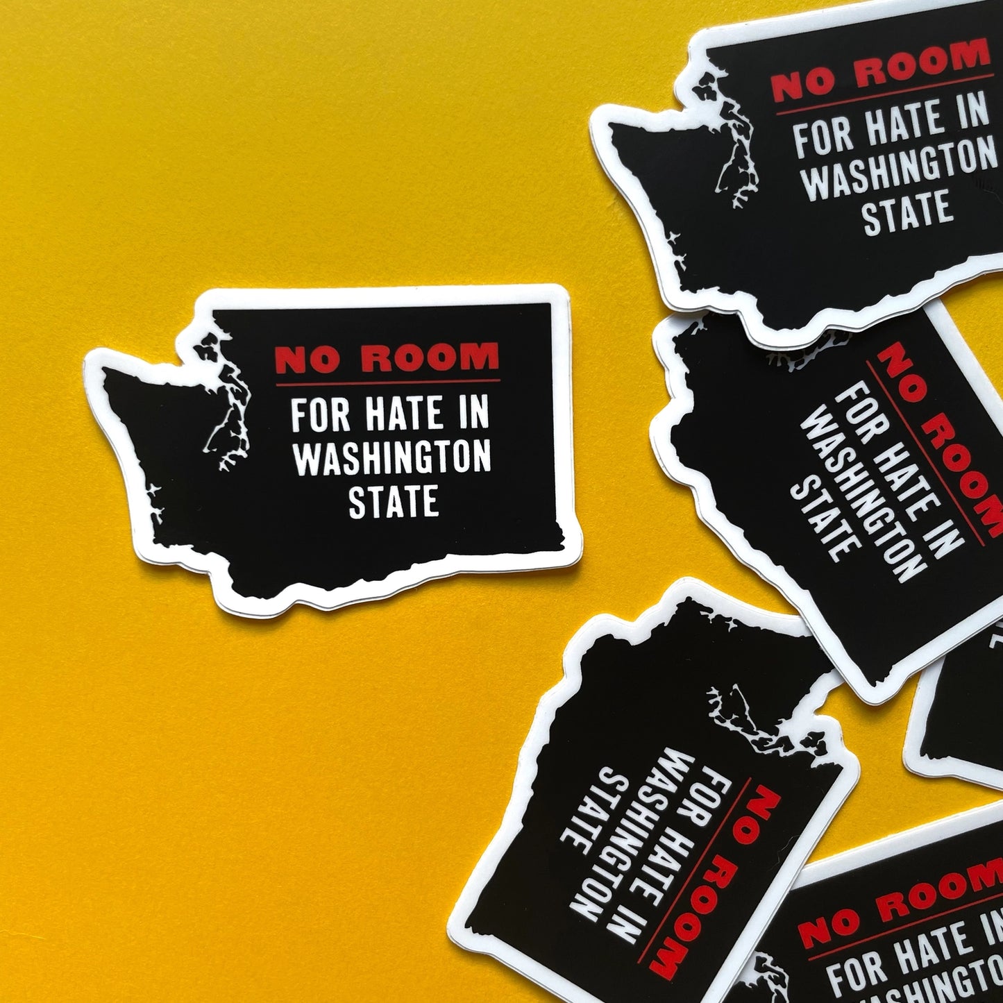 No Room for Hate in Washington State Sticker