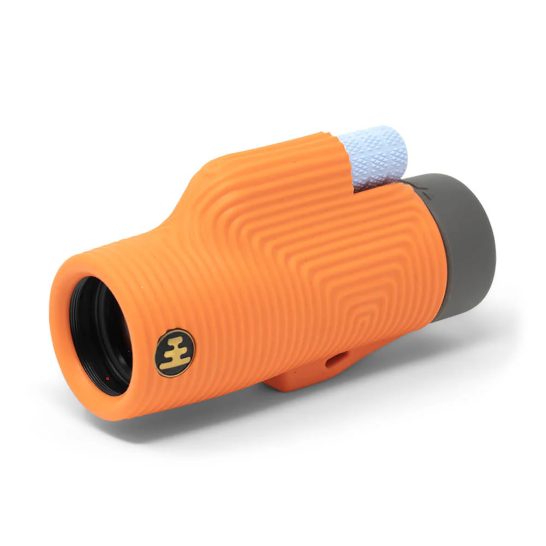 Nocs Provisions monocular in orange with blue and gray accents