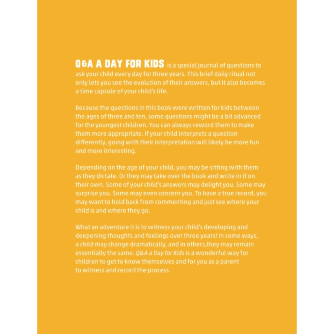 Q&A a Day for Kids A 3-Year Journal