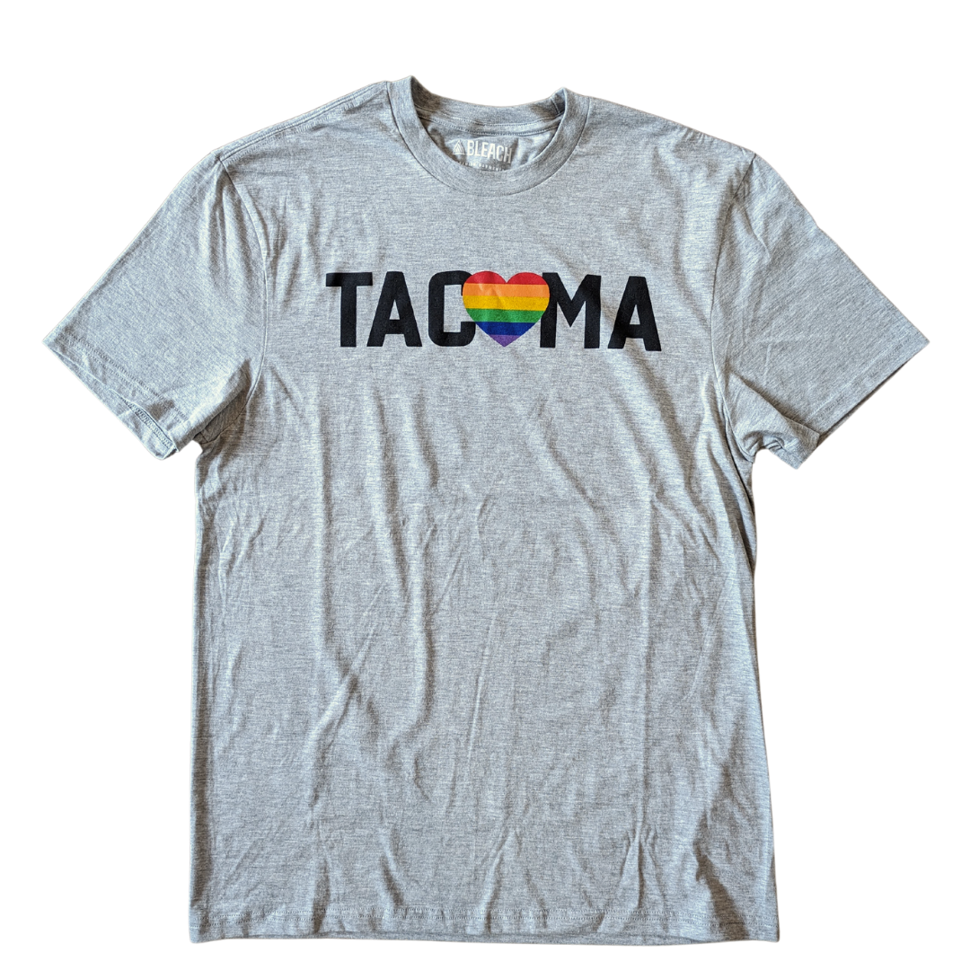 Tacoma Heart Pride T-shirt - Light Grey