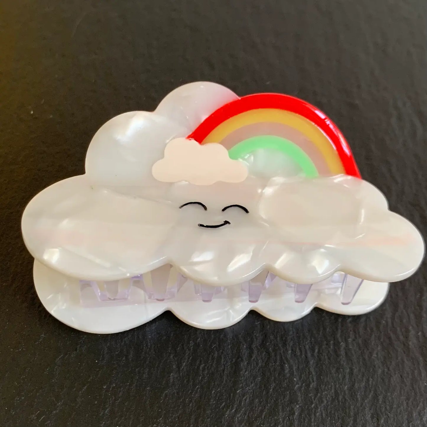 Hair Claw - Weather Cloud Rainbow