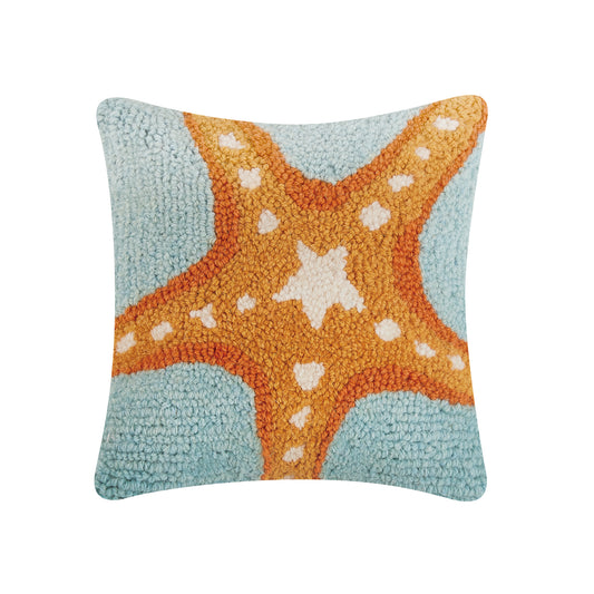 Starfish Hook Pillow 10"x10"