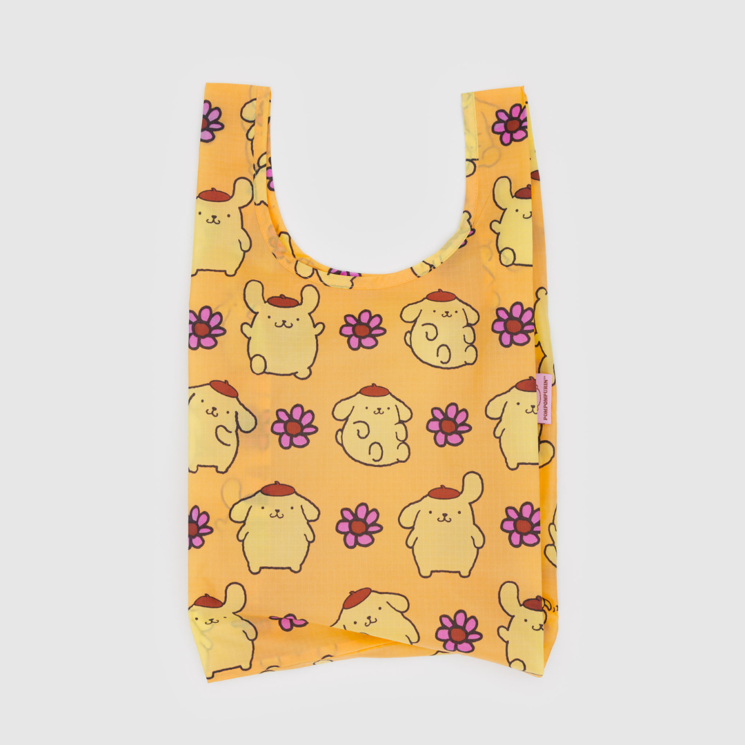 Reusable bag with Pompompurin on a yellow background
