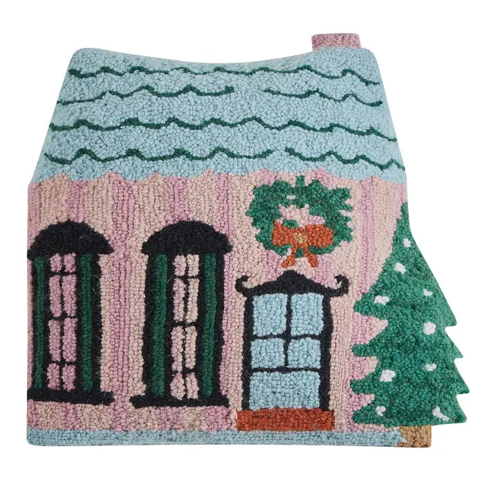 Holly Stripe Shaped House Pillow