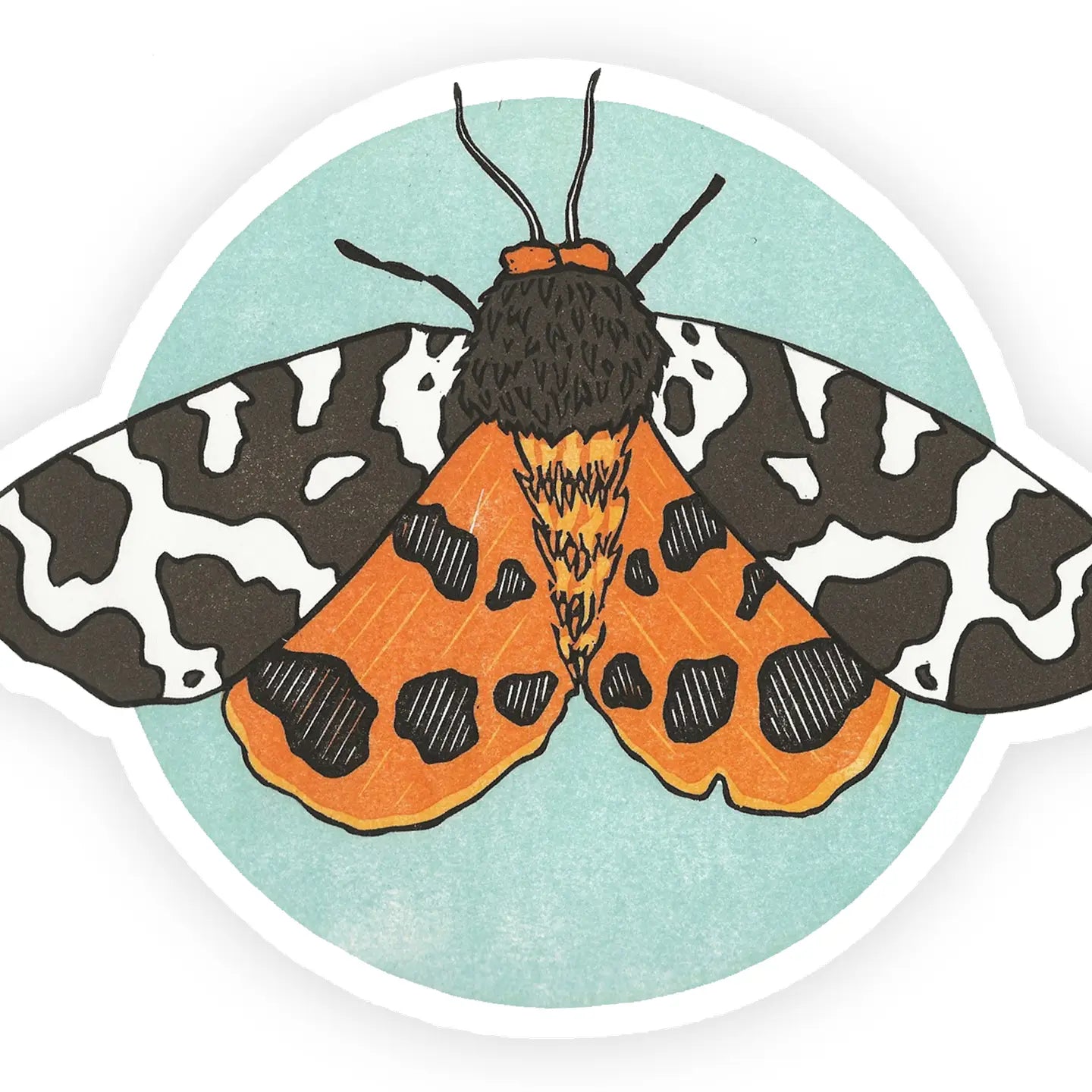 Tiger Moth Vinyl Sticker