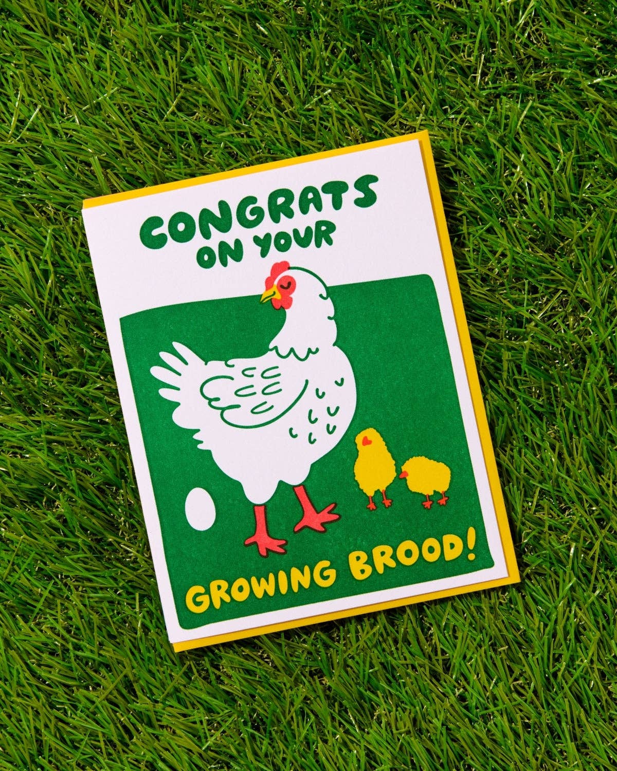 Letterpress New Baby Card—Growing Brood