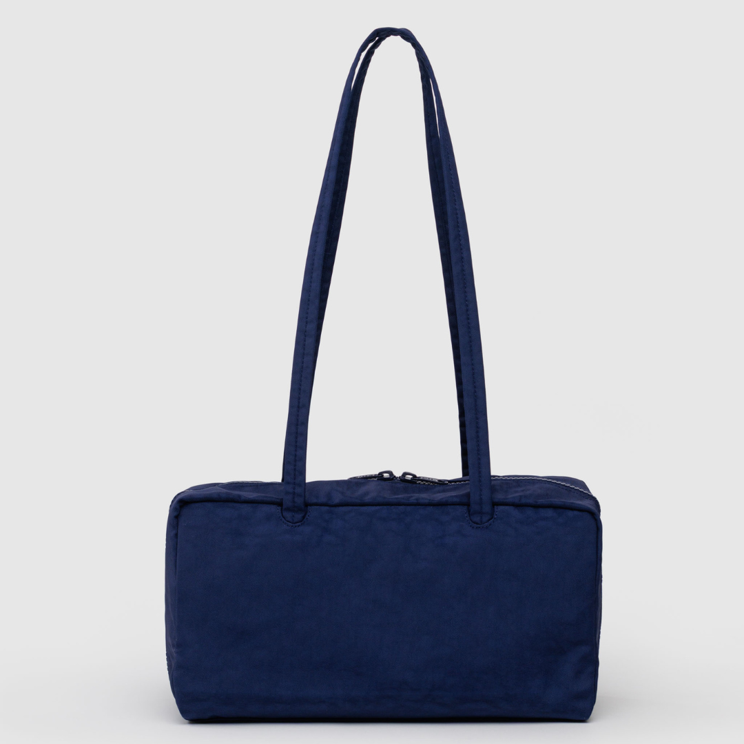 Back of the bag is solid navy