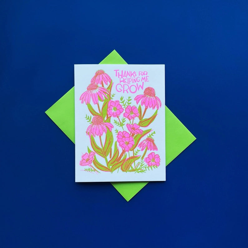 Thanks Growth Parent - Mentor Risograph Card