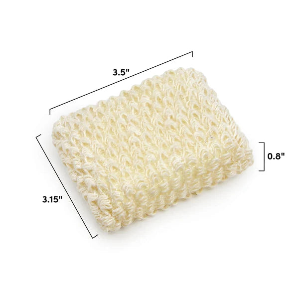 Sponge with dimensions: 3.5" wide 3.15" long and 0.8" thick