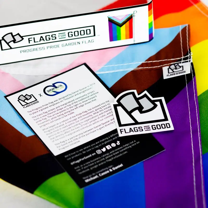 Progress Pride Garden Flag