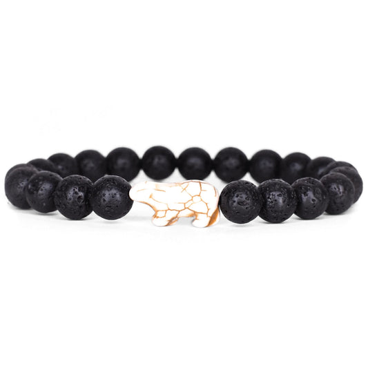 Fahlo The Venture Polar Bear Tracking Bracelet - Lava Stone