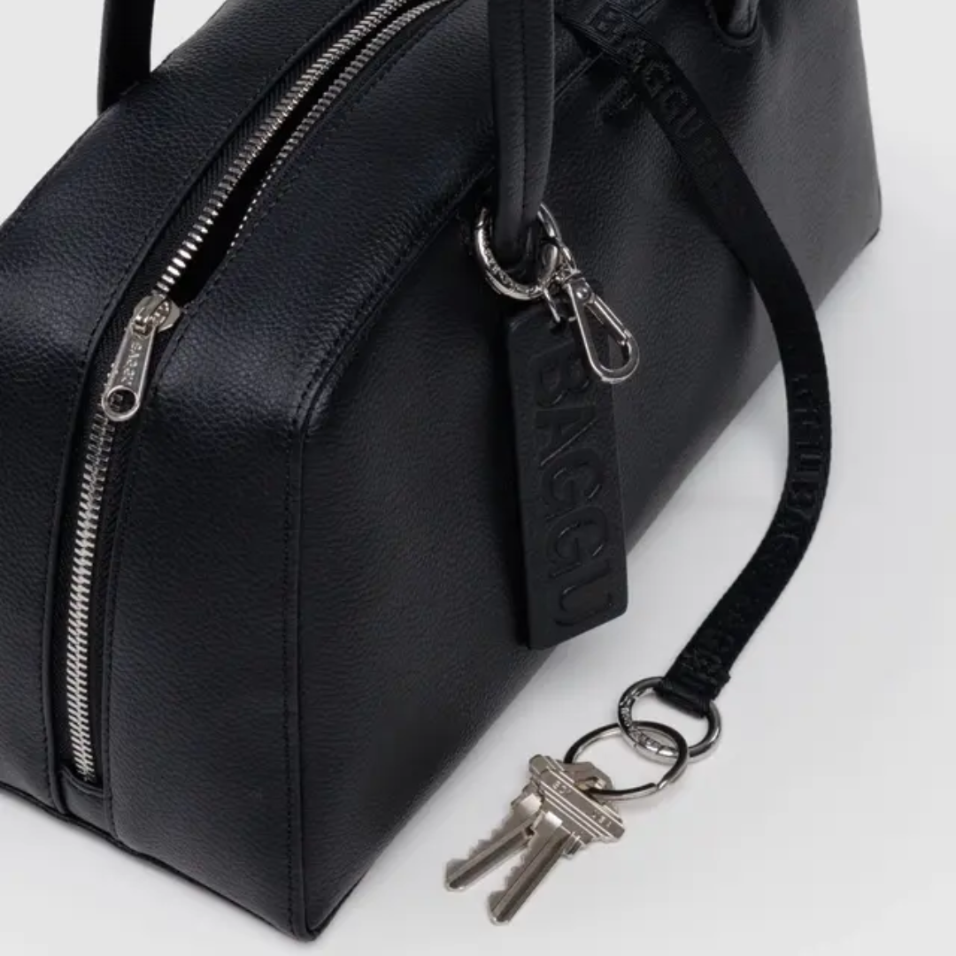 Detail of the bowler bag and the internal key strap