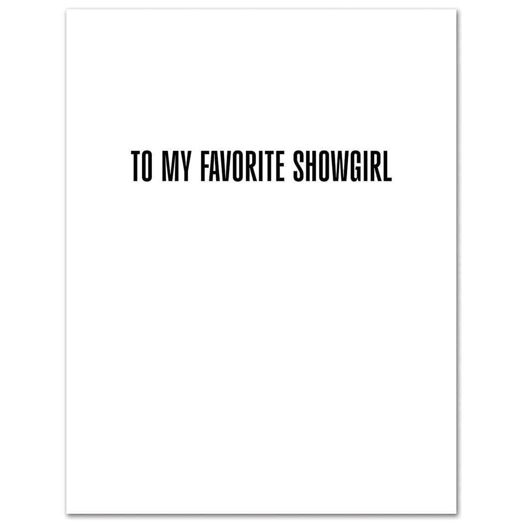 Taylor Showgirl Era Birthday Card