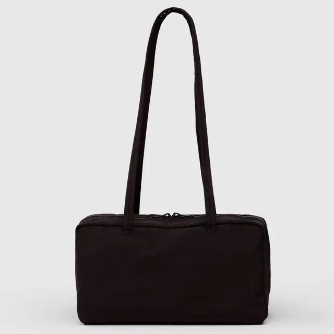 Back of the western applique bowler bag is solid black