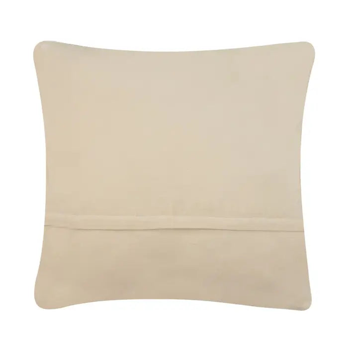 Back of pillow is cream velvet