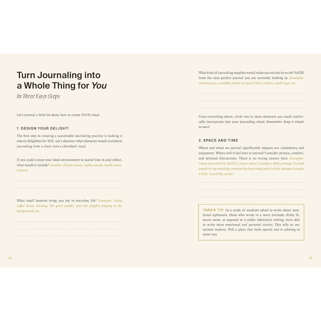 Sample pages of "This Journal F8cking Works" showing "Turn Journaling Into a Whole Thing for You"