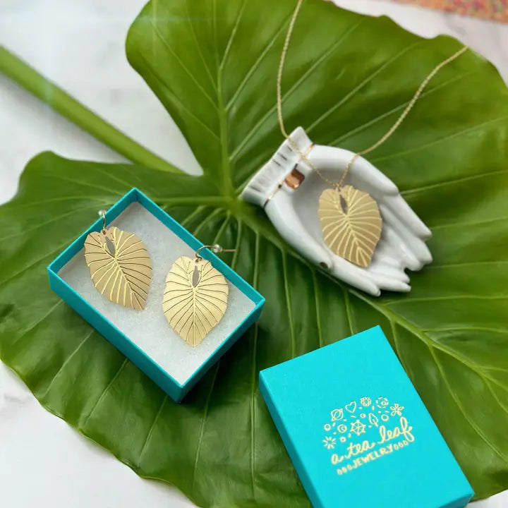 Alocasia Leaf Earrings