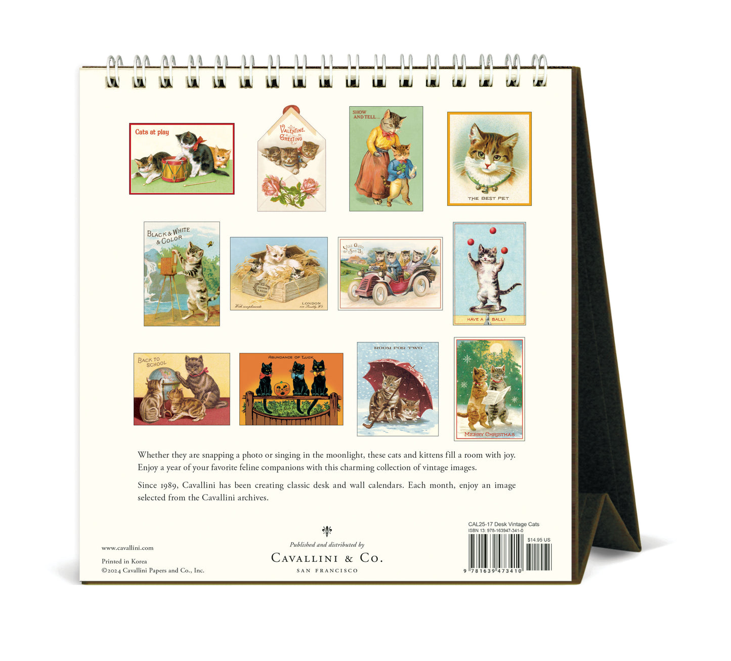 Cavallini & Co. 2025 Desk Calendar - Cats