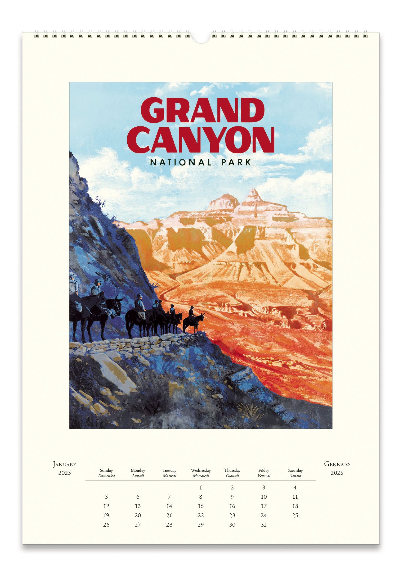 Cavallini & Co. 2025 Wall Calendar - National Parks