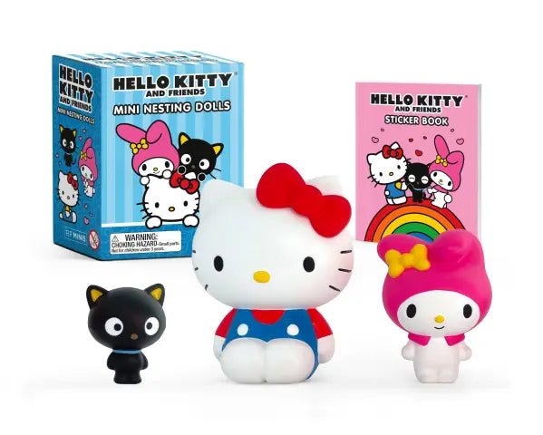 Hello Kitty and Friends nesting dolls with their box and sticker book