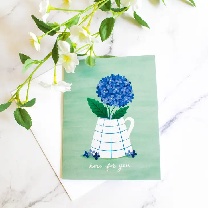 Here For You Hydrangea Card