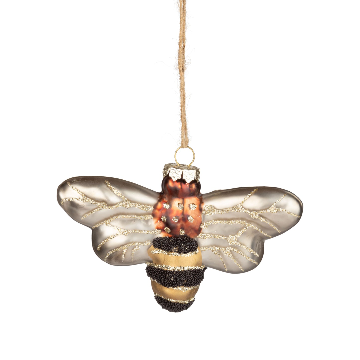 Glass Vintage Bumble Bee Ornament