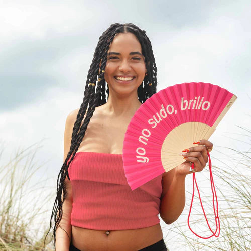 Hand Fan - Yo No Sudo Brillo - Pink