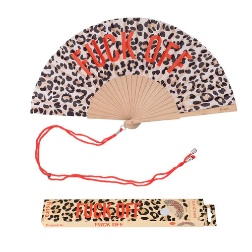 Hand Fan - Fuck Off Leopard
