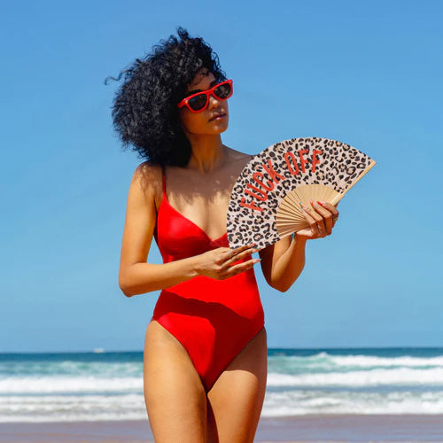 Hand Fan - Fuck Off Leopard