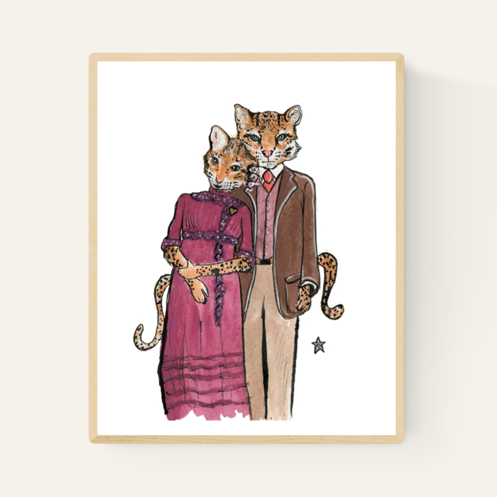 Art Print - I Like You Ocelot