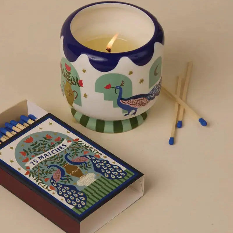 A Dopo Boxed Matches Set of 75 - Peacock