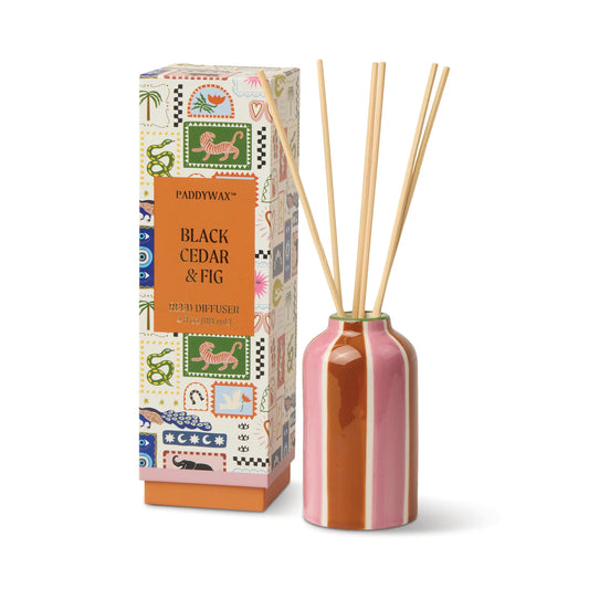 Paddywax Ceramic Diffuser Black Cedar & Fig
