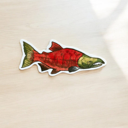 Sockeye Salmon sticker from Anagram Press