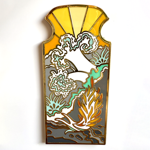 Anemone & Nudibranch Enamel Pin
