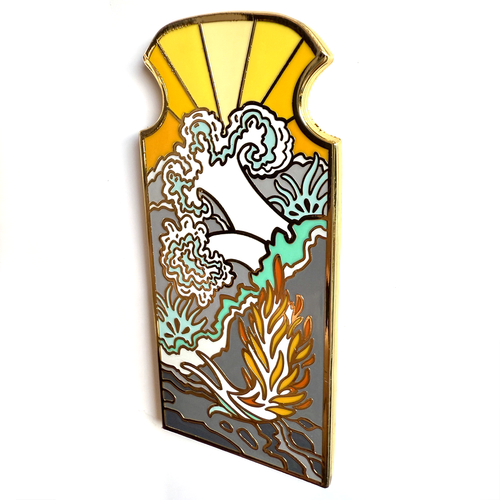 Anemone & Nudibranch Enamel Pin