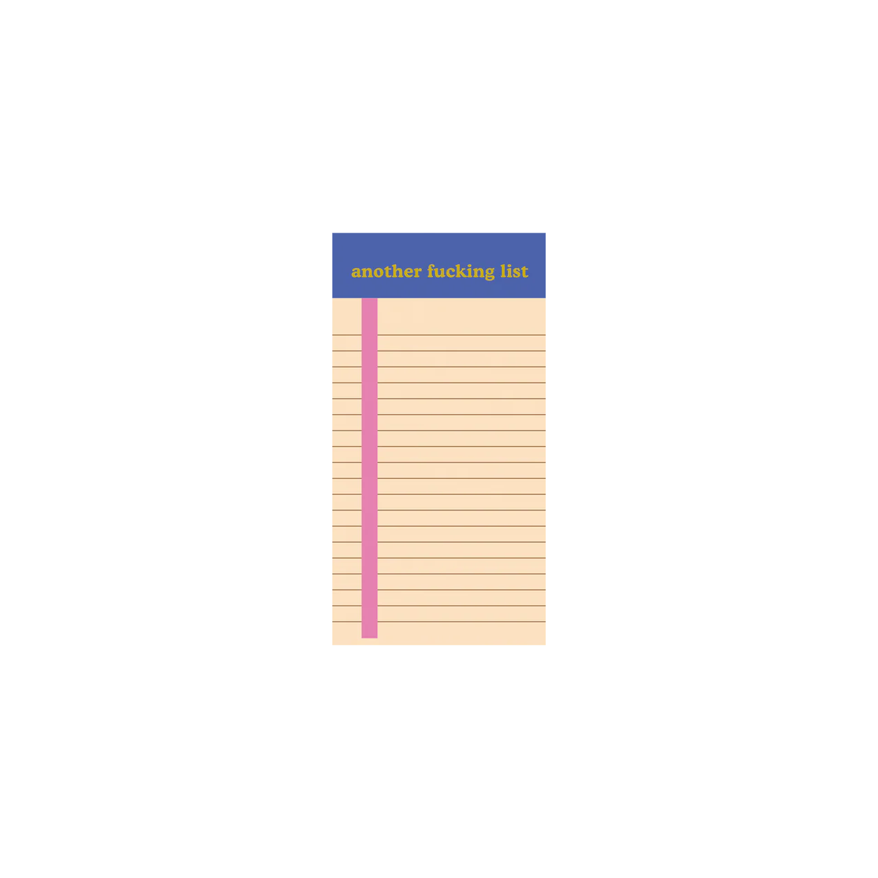 Notebook with a blue top section and yellowish pages on a white background