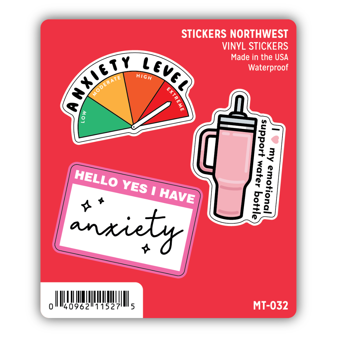 Anxiety Mini Trio Sticker Set