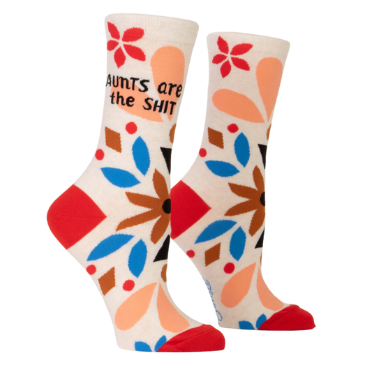Women's Crew Socks with Aunts Are the Shit text