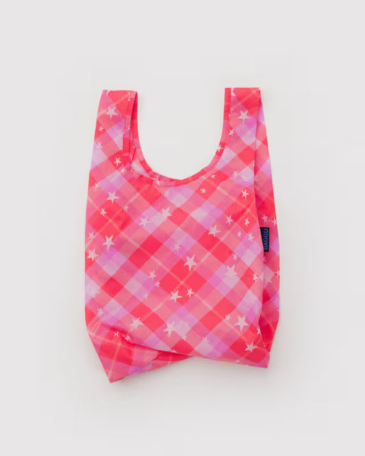 Baby Baggu -Pink Star Plaid