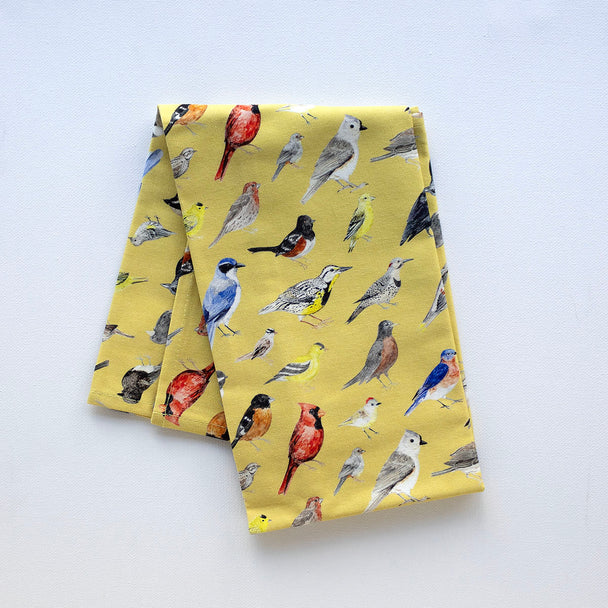 Backyard Birds Organic Cotton Tea Towel