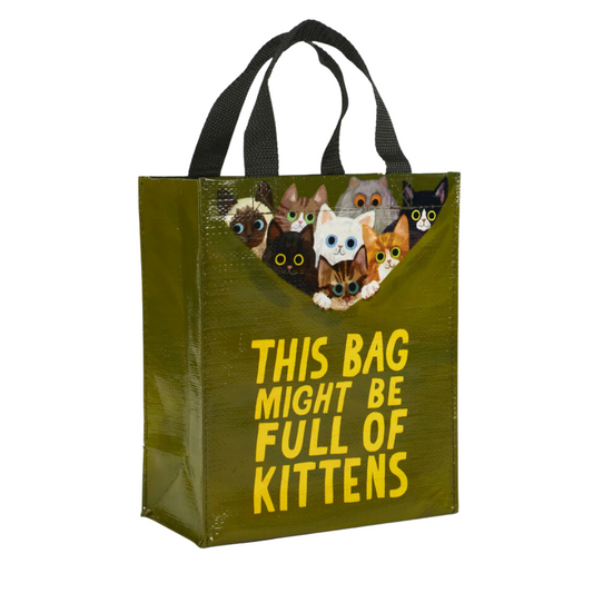 Shopping tote with Kitten art