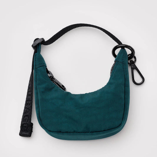 Crescent bag charm in deep sea color