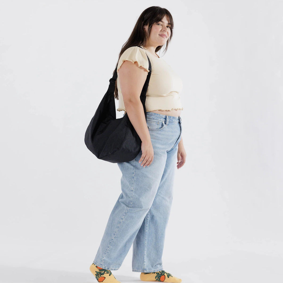 Baggu Large Nylon Crescent Bag - Black