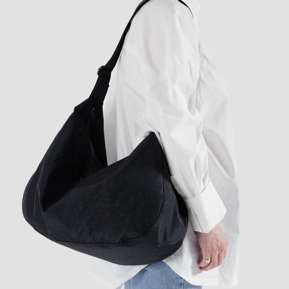 Baggu Large Nylon Crescent Bag - Black
